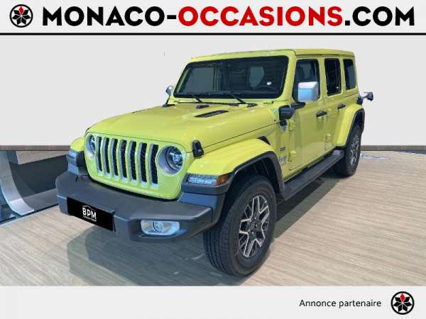 Jeep-Wrangler Unlimited-2.0 T 380ch 4xe Sahara Command-Trac MY22-Occasion Monaco
