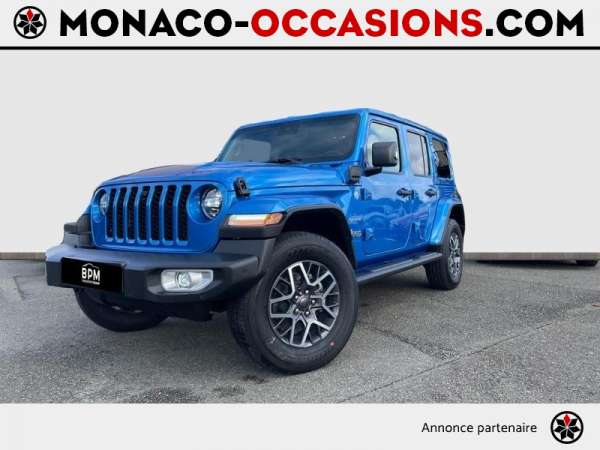 Jeep-Wrangler Unlimited-2.0 T 380ch 4xe Sahara Command-Trac MY23-Occasion Monaco